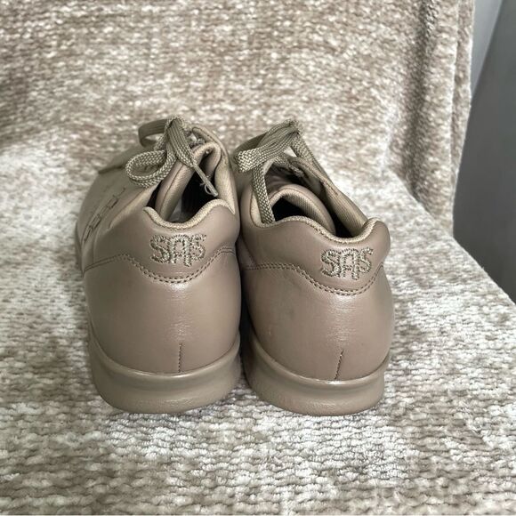 SAS Free Time Shoes Womens 9M Beige Leather Tripad Comfort Lace Up Walk Work - Picture 4 of 8